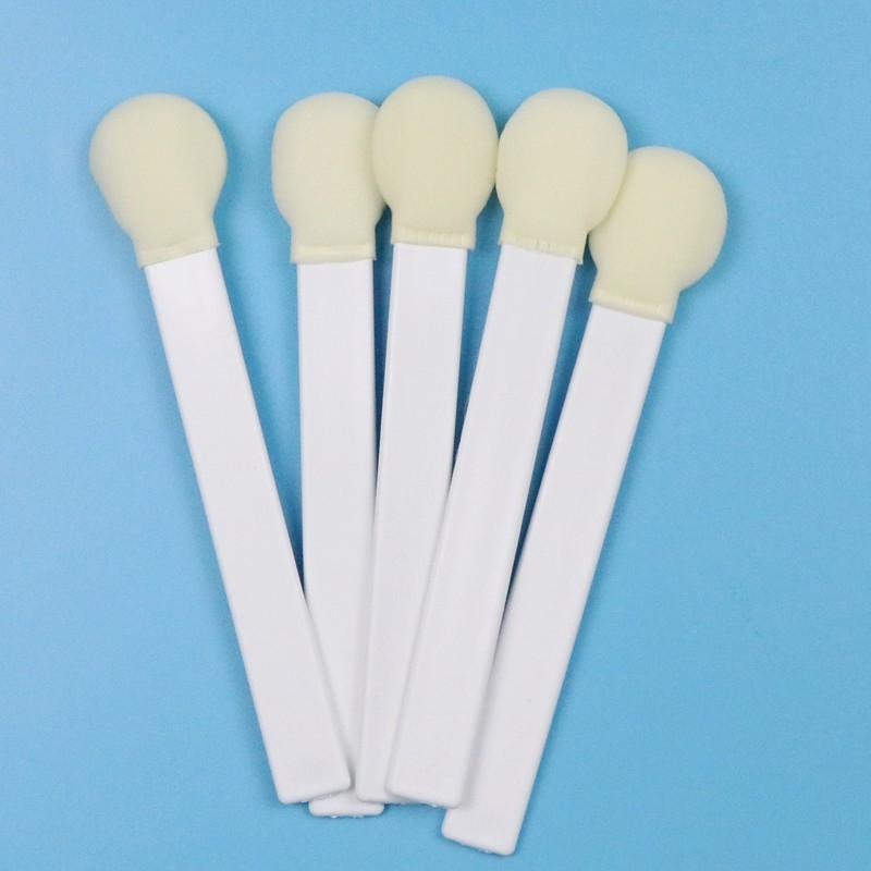 145mm White PP Stick 30mm Big Round Head Sponge Stick Medical Foam Swab Applicator