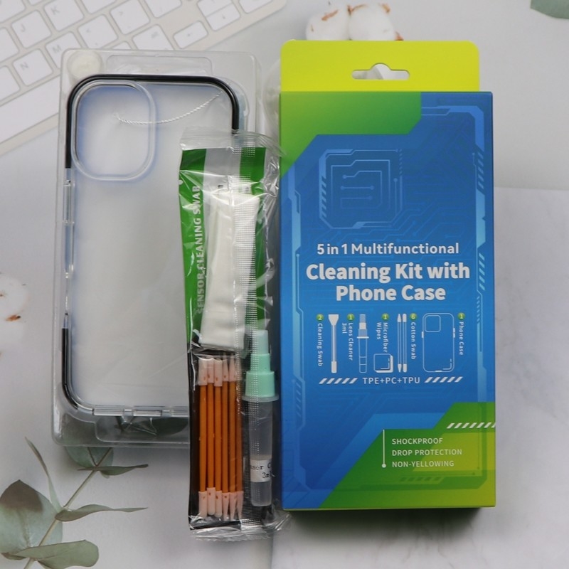 5 In 1 Phone Cleaner Small Foam Swab Screen Cleaning Kit Phone Cleaning Kit With Phone Case