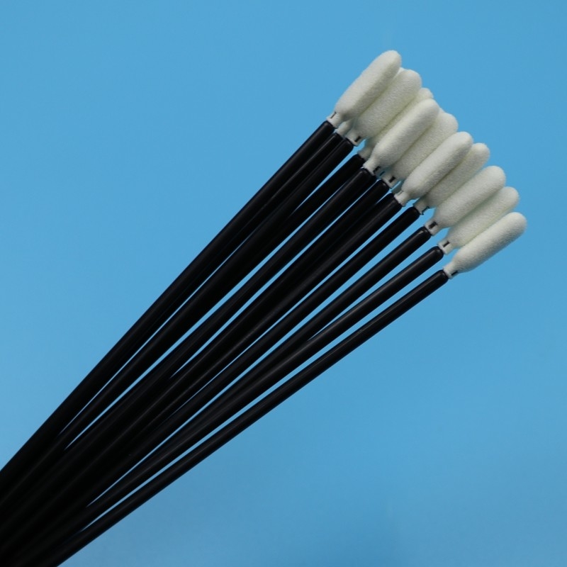 TX740 Lint Free 6.5&quot; Long Black Handle Sponge Cleanroom Swab Car Cleaning Foam Swab