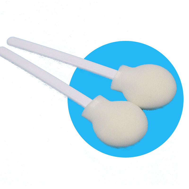 108mm Disposable White PP Stick 30mm Big Round Head Sponge Stick Medical Circular Foam Swab Applicator