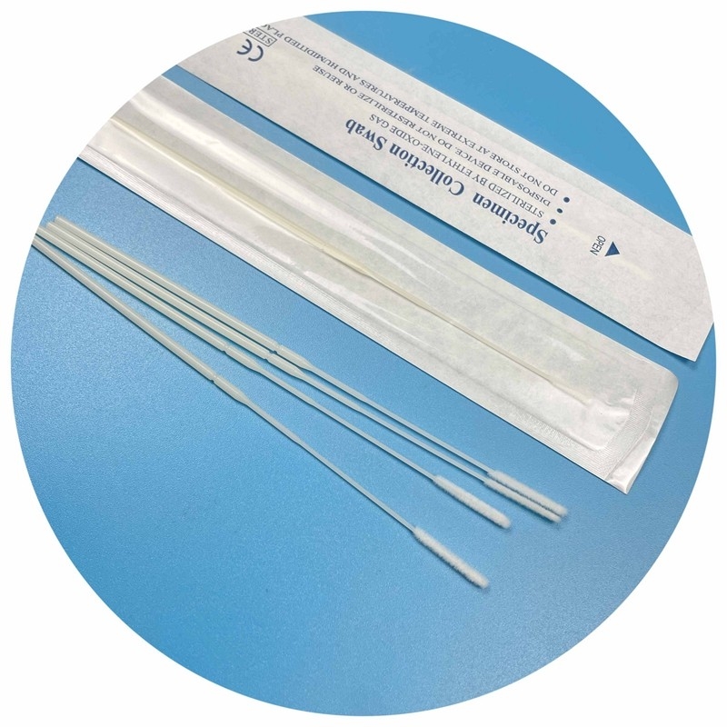 Sterile EO Gas Sampling Swab – CE Certified Nylon Flocked Tip, 150mm Long with Breakpoint, for Medical/Pharmaceutical Testing