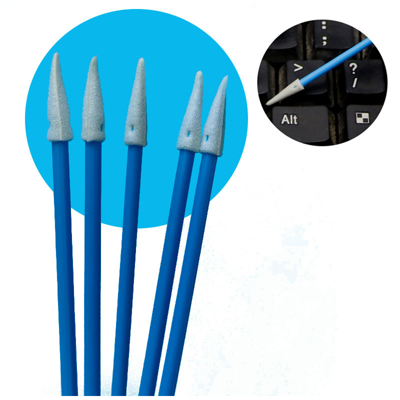 TX750 Ultra Low Lint Mini Pointed Cleanroom Sponge Detailing Swab ESD Foam Swab for Precision Cleaning