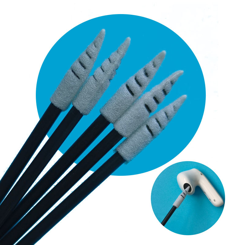 751 Lint Free Spiral Pointed Cleanroom Sponge Detailing Swab Precision Foam Swab for Car Cleaning