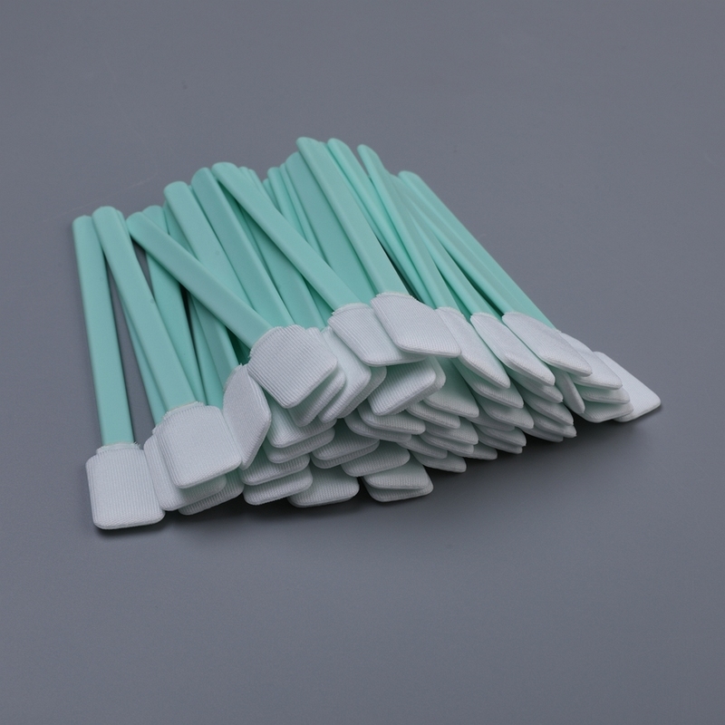 Dual Layer Polyester Cleaning Swab Flat Rectangle Head 15mm Lint Free Electronics Cleaning Swab 125mm 100pcs