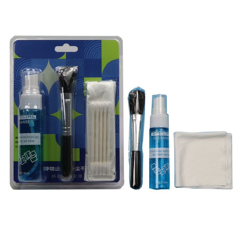 4 in 1 Portable Microfiber Cleaning Wipes Screen Cleaner Laptop Lens Cleaning Kit with Solution