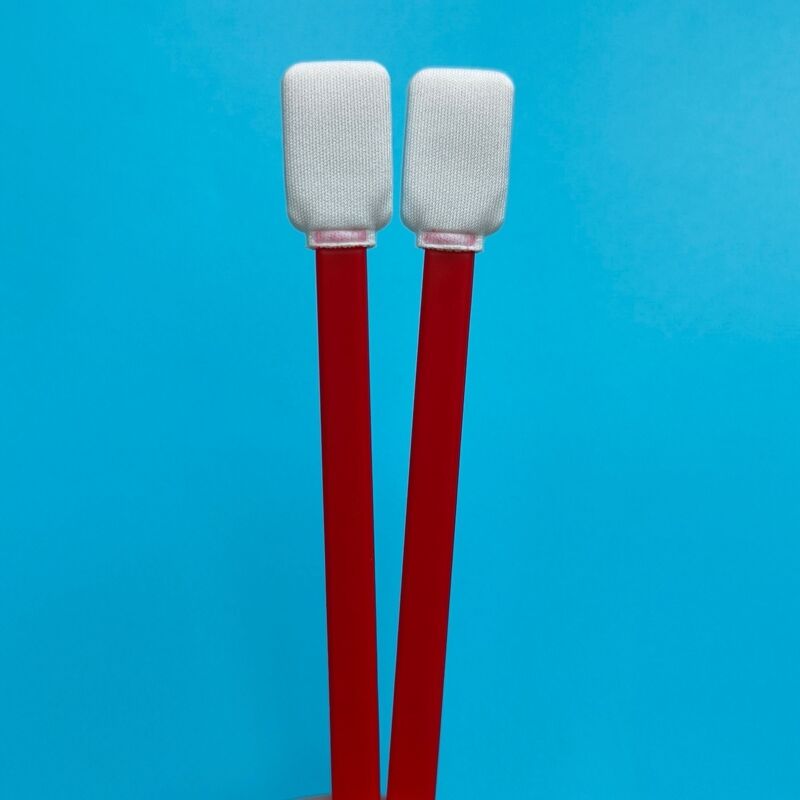 714 Lint Free Red Handle Car Cleaning Detailing Swab Microfiber Swab Cleanroom Polyester Swab for Surface Cleaning