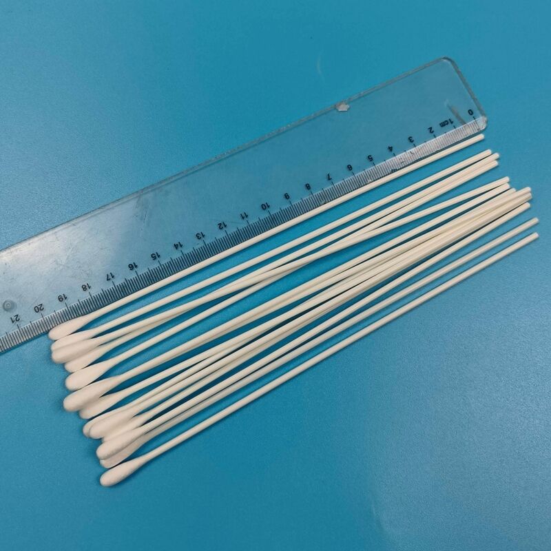 20cm Disposable Extra Long PP Stick Cotton Bud Chemical Resistant Cotton Swab Qtips for Laboratory