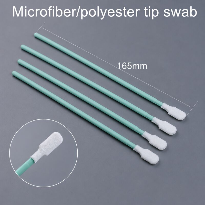 TX761 Cleanroom Polyester Swab with Lint-Free Tip and Durable PP Handle for PCB and Optical Lens Cleaning 6.6 Inch 100pcs