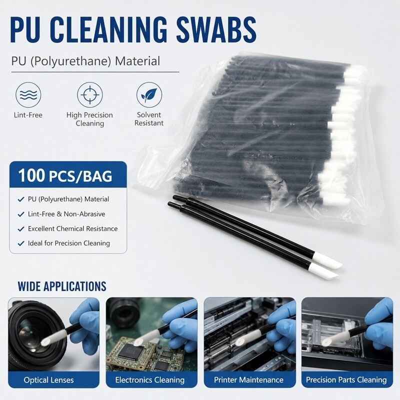 T-11 Ruby Stick Lint Free Swab – 5mm High Absorbency PU Foam, Washable & No Lint for Printer & Optical Cleaning