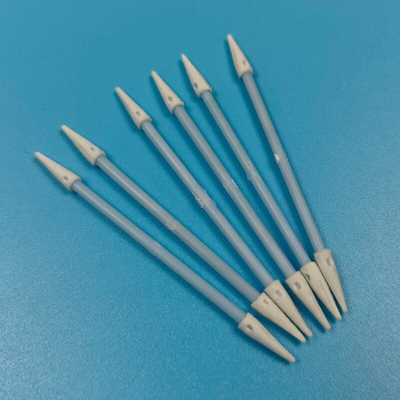 Lint Free Blue Handle 3.6mm Mini Pointed Sponge Swab Car Cleaning Detailing Swab Precision Cleaning ESD Foam Swab for Cleanroom