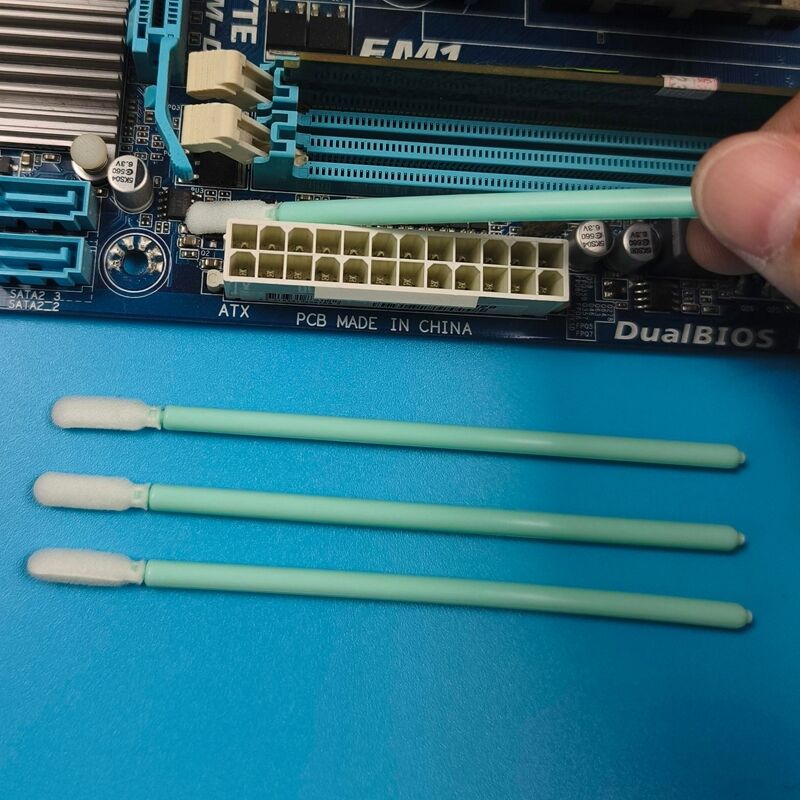 709 Rigid PP Stick Lint Free Swab Sponge Detailing Swab Polyurethane Foam Swab Cleanroom Swab for Precision Cleaning