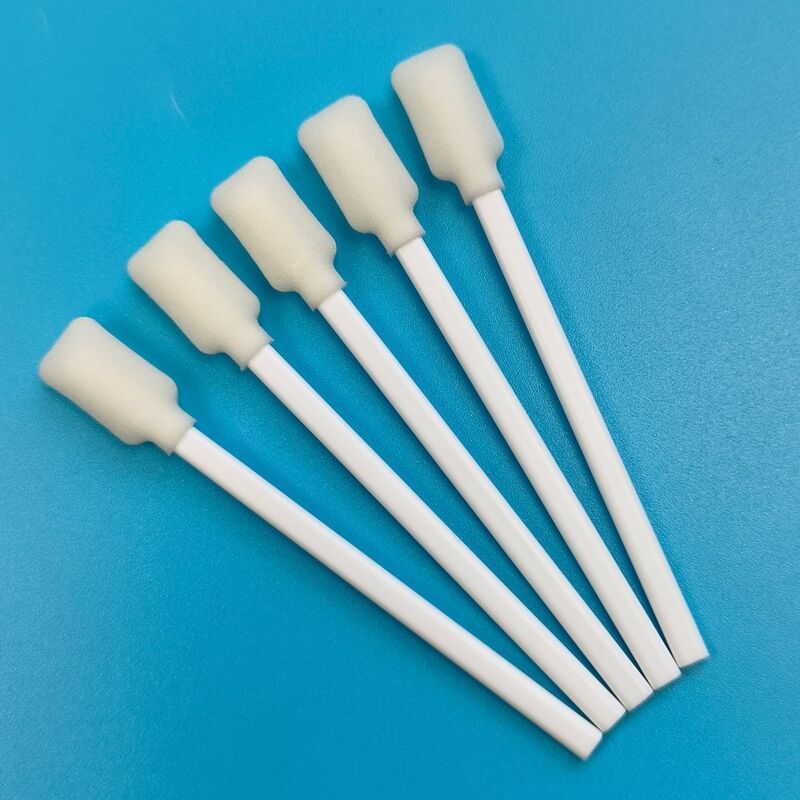 Disposable White PP Stick Rectangular 1ml Sponge Stick for Clinical Skin Cleaning Wound Cleaning Foam Swab Applicator