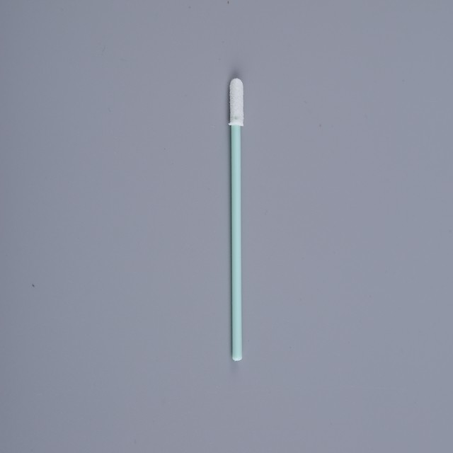 Semiconductor Cleaning Anti Static Swabs Thin Head White Foam Green Stick