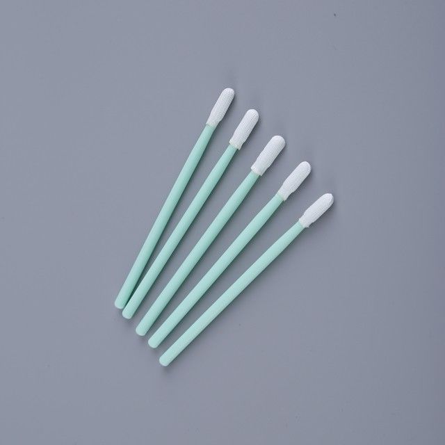Double Layer Polyester Cleanroom Swab with ESD-Safe Polypropylene Handle Packed in ISO Class 4 Cleanroom