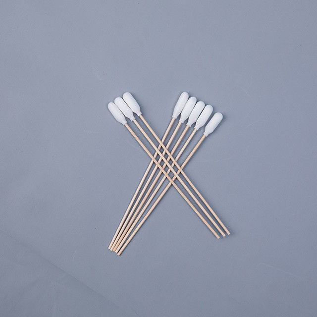 Disposable Wooden Swab with 100% Pure Cotton and Sponge Head for Gynecological Examination (150mm Length)