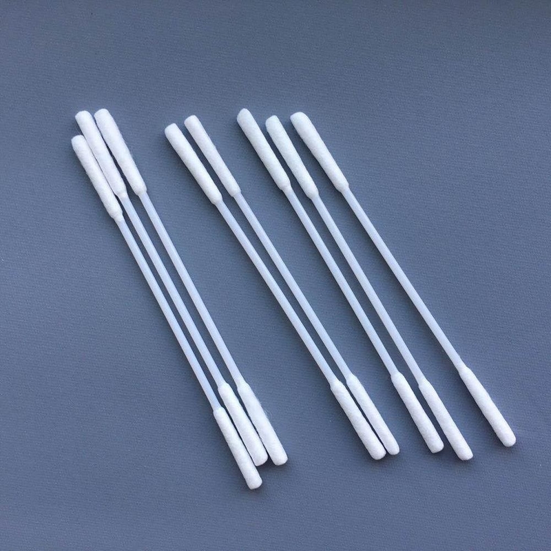 Multipurpose Cotton Cleaning Swabs Double Flat Heads Polyester Stick Material