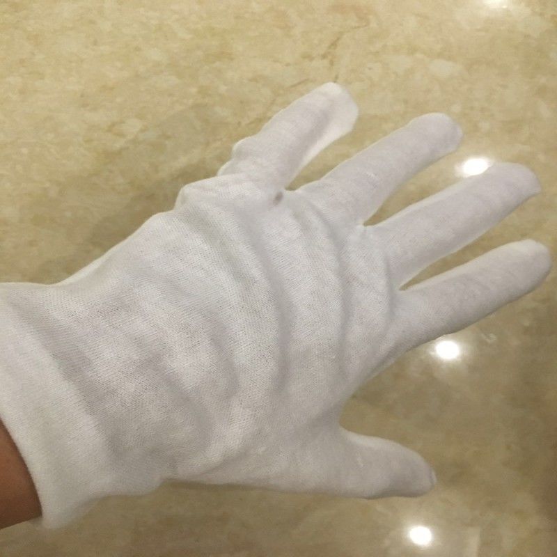 Labor Protective Knitted Cotton Hand Gloves Abrasion Resistance For