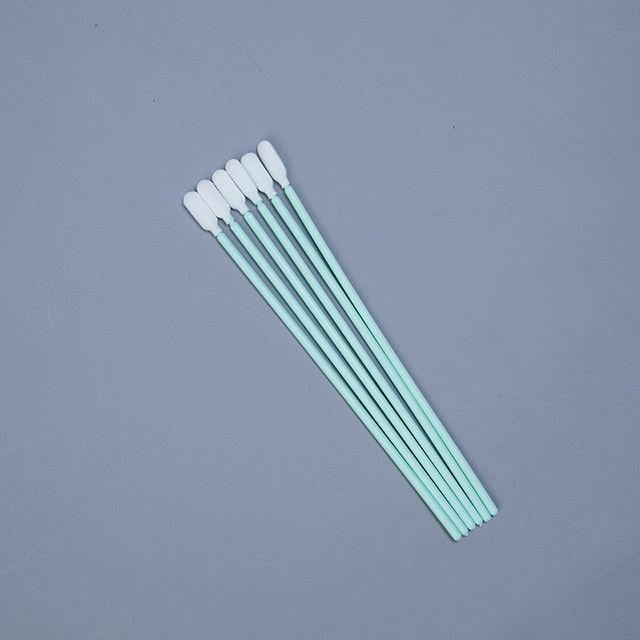 150mm Length Foam Swab with Polypropylene Handle and Cleanroom Laundered Foam Head for Precision Cleaning