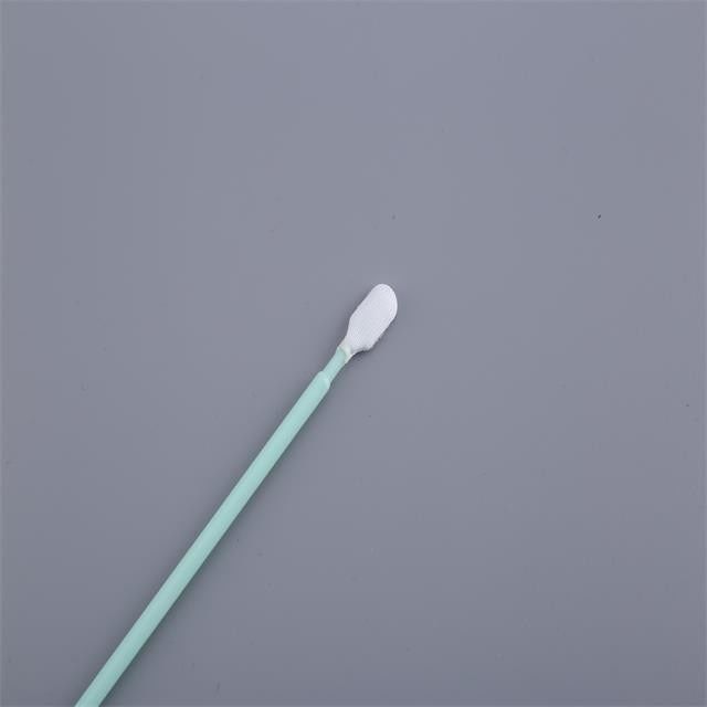 Sterile Q Tips Cotton Swabs with Lint Free Microfiber ESD Safe Handle and Thermally Bonded Polyester Head for Cleanroom Use