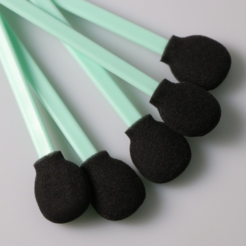 SGS Certificated Cleanroom Swab With Black Big Round Head For Printer Cleaning