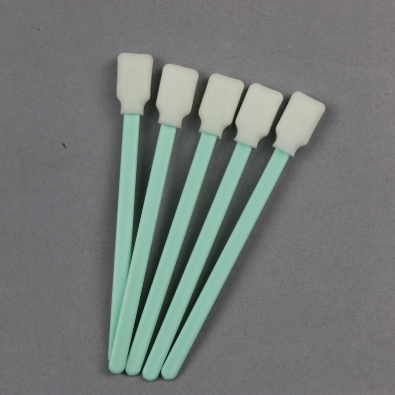 Green Stick Cleanroom Foam Swabs With Polypropylene Handle