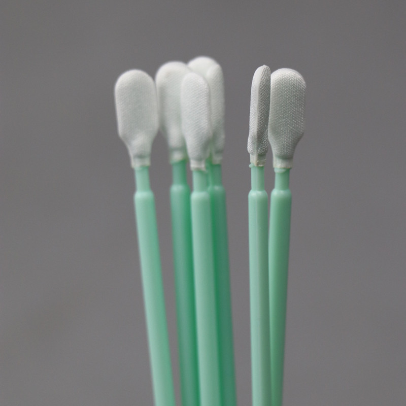 Long Handle 6.6 Inch PP Green Stick Polyester Tipped Swab Electronics Clean