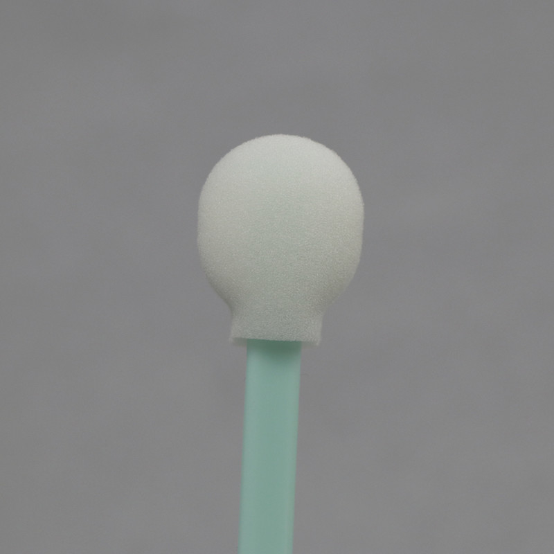 125mm Round Lint Free Cleanroom Foam Swabs Pp Stick