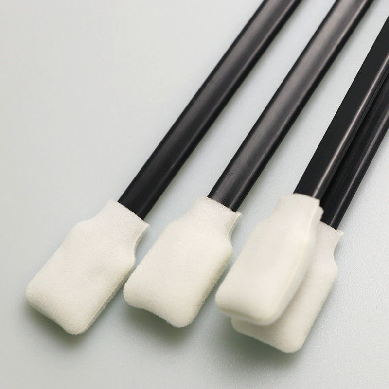 Polystyrene Handle Rectangular Foam Swabs with 128mm Length for Lint-Free Cleanroom Cleaning