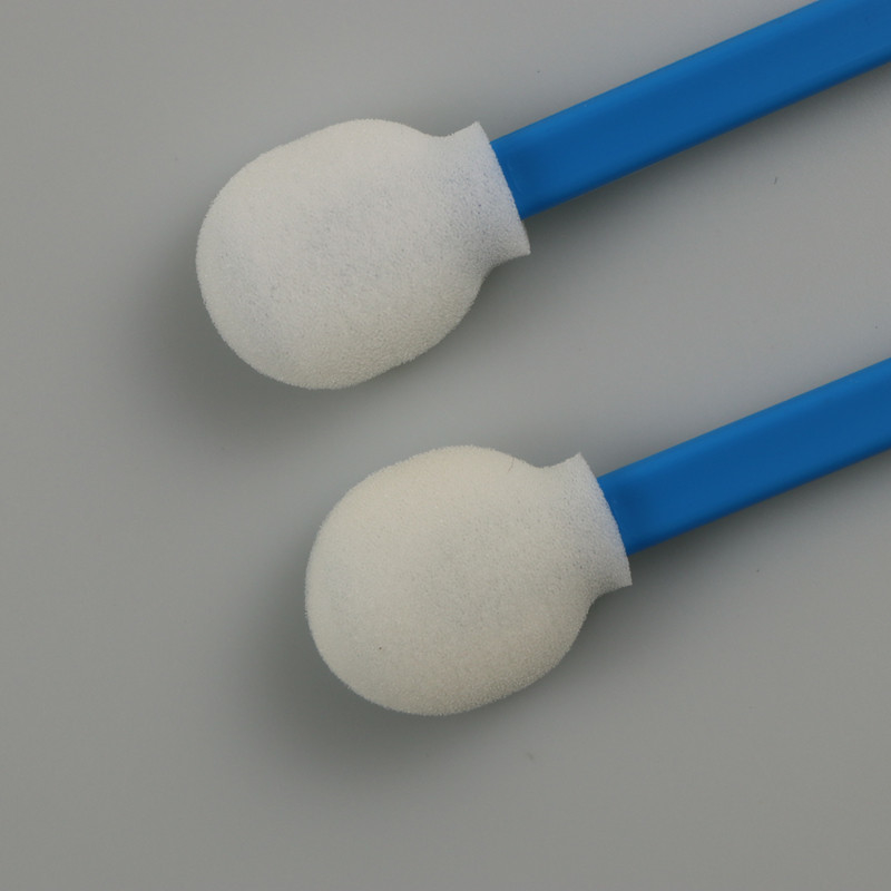 Lollipop Round Sponge Head Disposable Lint Free Swabs Blue Stick
