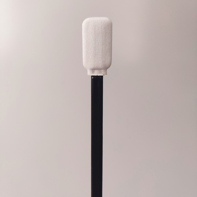 Black Handle PP Stick Square Head Cleaning Swab For Electronics