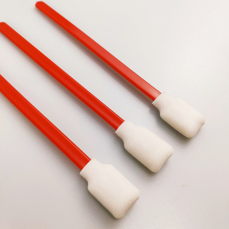 TX707 Type Foam Swab Total Length 128mm Red Stick Cleanroom Sponge Swab