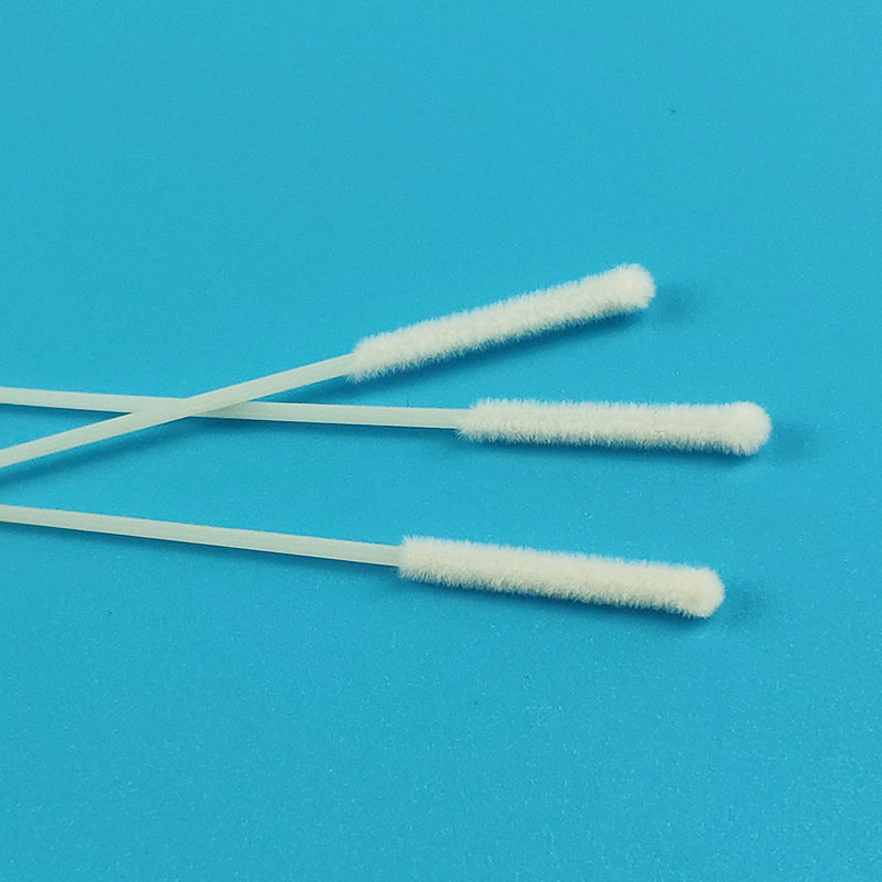 15cm Nylon Flocked Nasal Sample Cdc Nasopharyngeal Swab ABS Stick Sterile