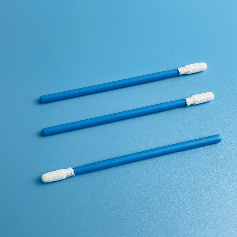 3.8mm Mini Round Head Slots Polyester Cleaning Swabs For Cleanroom