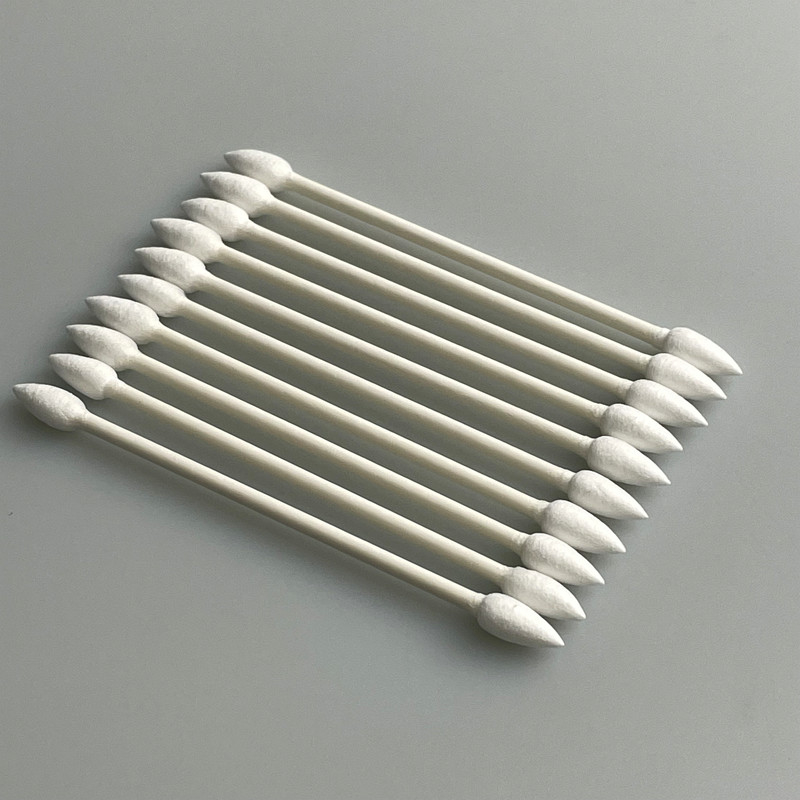 Double Pointy Tight Head Industrial Cotton Buds 25 PCS 3 Inch Biodegradable