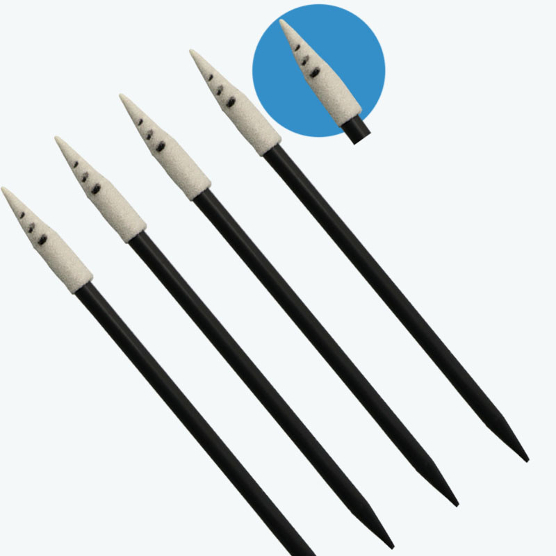 Dust Free Black Pointed Foam Swab For Cleanroom Cleaning